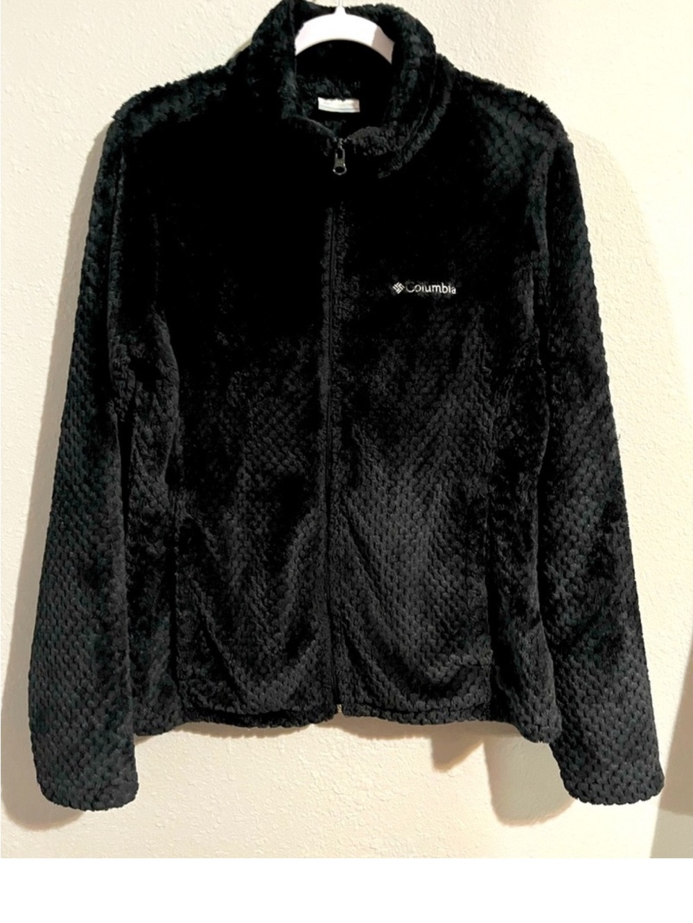 Columbia Women's Fireside Black Plush Fleece Jacket